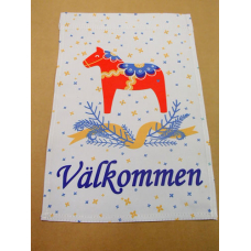 Garden Flag - Valkommen Dala Horse